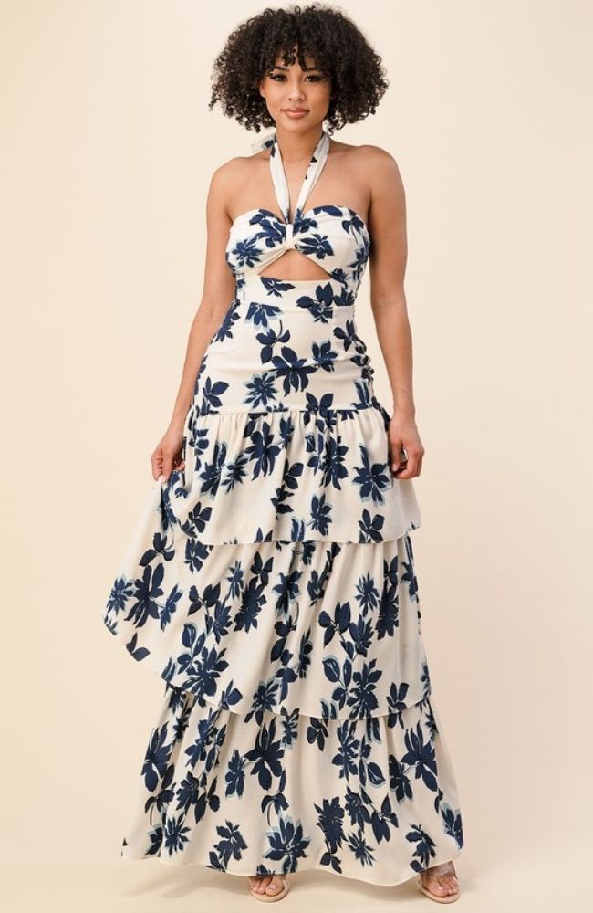 CHLOE TIERED HALTER MAXI CHLOE TIERED HALTER MAXI