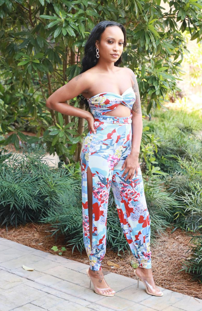 ARIA SLIT JUMPSUIT Sweet Peach Boutique