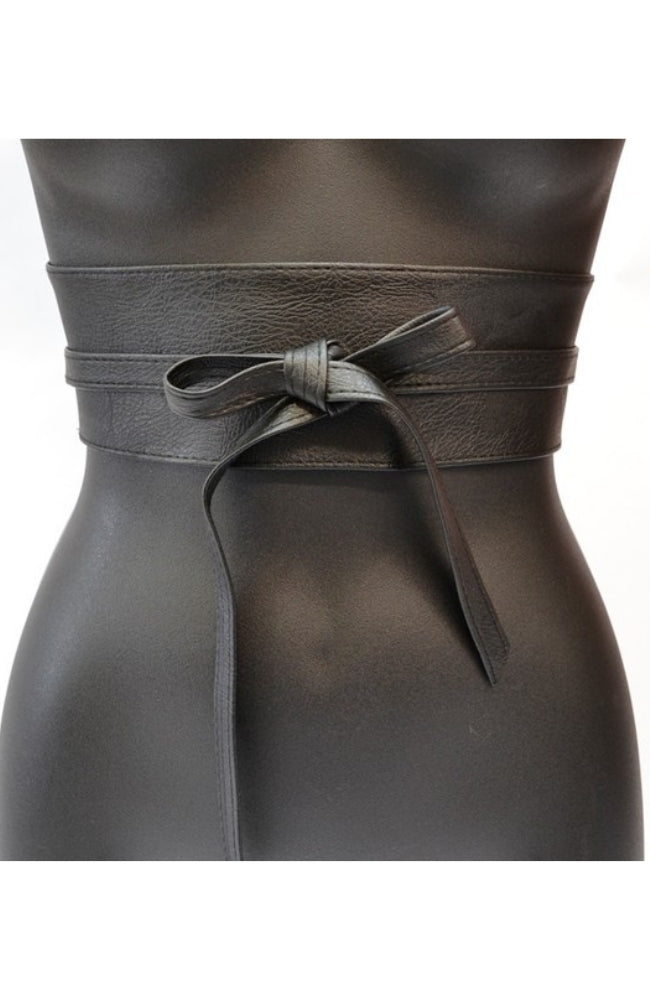 FAUX LEATHER TIE BELT  Sweet Peach Boutique