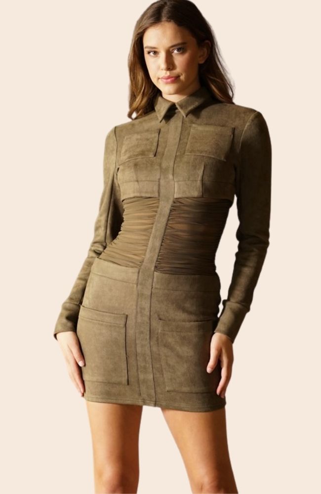 suede mini dress long sleeve INDIE SUEDE MINI DRESS – Sweet Peach Boutique