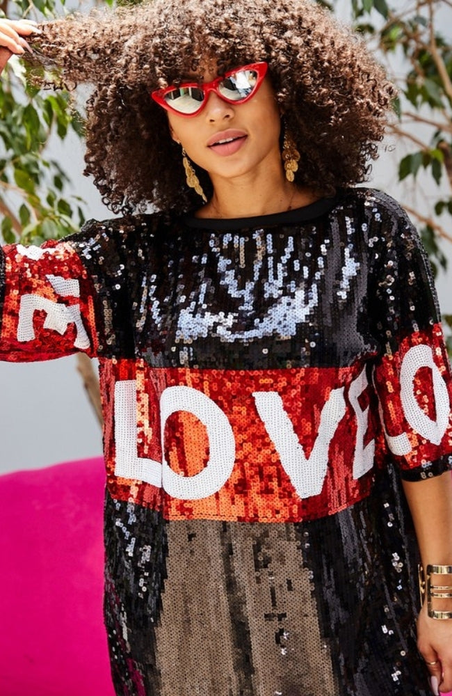 red sequin tunic dress Deep Red Sequin Top Sleeveless Dress S