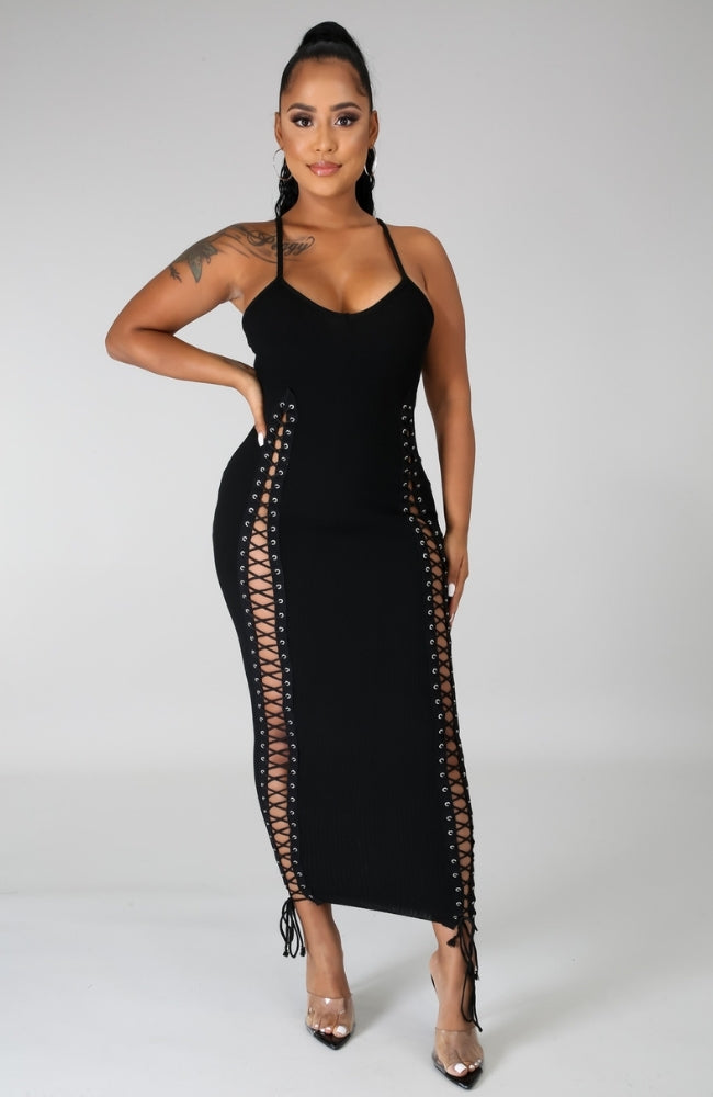 LACE ME UP MIDI DRESS LACE ME UP MIDI DRESS