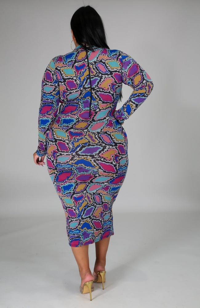 MINKA SNAKE PRINT MIDI DRESS – Sweet Peach Boutique