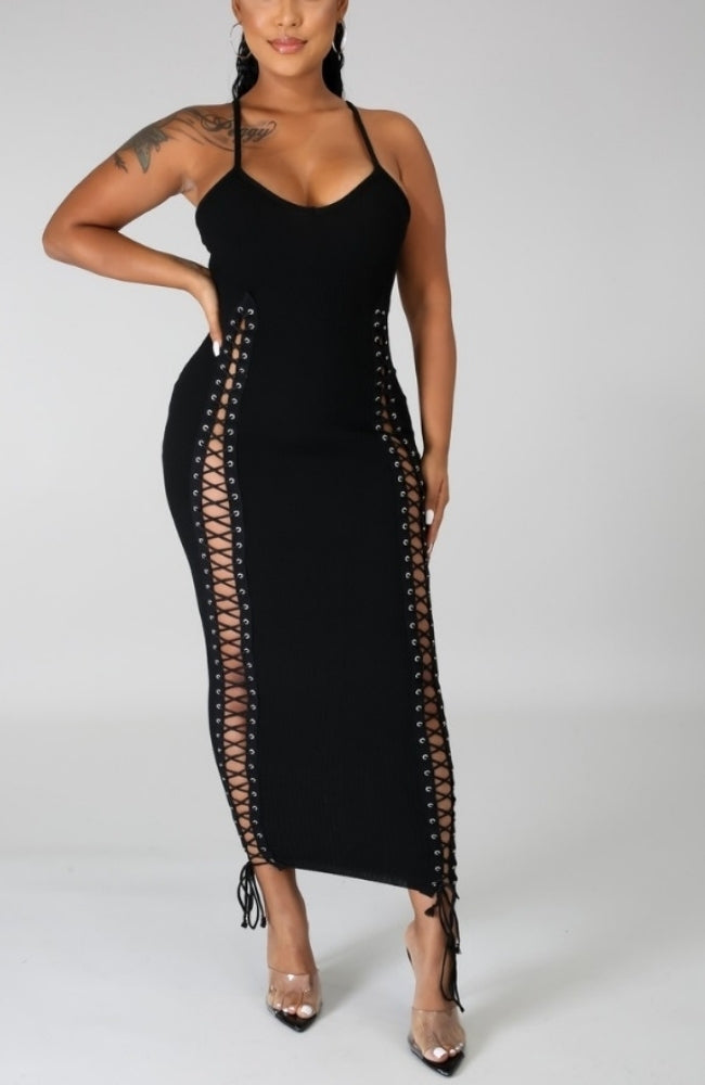 fashion nova lace up dress LACE ME UP MIDI DRESS – Sweet Peach Boutique
